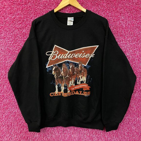 Junk Food Budweiser Clydesdales Beer Crewneck Sweater Medium - Picture 1 of 4